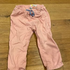 Mini Boden Girls Pink Corduroy Pants - Cotton Floral Lined - Size 2-3Y